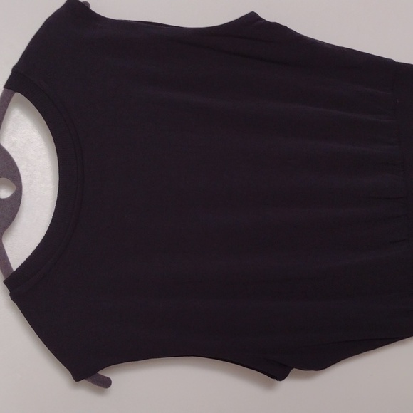 Athleta Santorini Cinch Dress Black Soft Stretchy Jersey Knit Modal Athleisure S - Picture 10 of 13